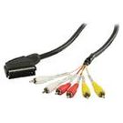 SCART Cable SCART Male - 6x RCA Male 2.00 m Black