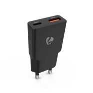 Wall Charger | 30 W | GaN | PD3.0 30W | Quick charge feature | 1.5 / 2.0 / 2.5 / 3.0 A | Number of outputs: 2 | USB-A / USB-C™ | Automatic Voltage Selection | Black