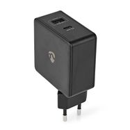 Wall Charger | 57 W | Quick charge feature | 2.25 / 2.4 / 3.0 A | Number of outputs: 2 | USB-A / USB-C™ | No Cable Included | Automatic Voltage Selection