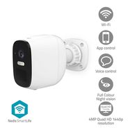 SmartLife Outdoor Camera | Wi-Fi | Spotlight | 4MP Quad HD 1440p / 2560x1440 | IP66 | Max. battery life: 10 Months | Cloud Storage (optional) / microSD (not included) | 5 V DC | With motion sensor | Night vision | White