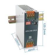 DIN Rail Power Supplies 240W 3phase 320-600Vac 24V 10A Lever-Actuated terminal