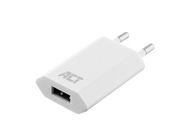 USB charger 110-240V for smartphone 1A - white