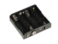 BATTERY HOLDER FOR 4 x AA-CELL (WITH SNAP TERMINALS)