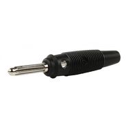 Plug, banana 4 mm, 60V, 30A, screw connection, black BULA 20K HIRSCHMANN