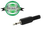 2.5mm JACK MALE CONNECTOR - PLASTIC BLACK MONO