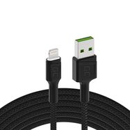 Green Cell Cable Ray USB-A - Lightning White LED 200cm with support for Apple 2.4A fast charging