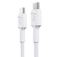 Cable White USB-C Type C 30cm Green Cell PowerStream with fast charging Power Delivery 60W, Ultra Charge, Quick Charge 3.0