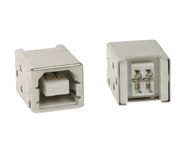 USB B FEMALE, SINGLE CONNECTOR 180░, PCB MOUNT