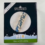 Medium density lightchain - 225 lamps - arizona white LED - green wire - 18 m - 3 m leadwire - transformer