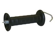 Gate handle black, with hook, galvanized