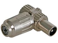 TV PLUG 90░ MALE, FULL METAL SCREENED, 9.5mm/2.3mm