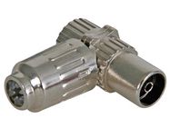 TV PLUG 90░ FEMALE, FULL METAL SCREENED, 9.5mm/2.3mm