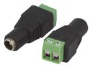 DC connector female with terminal box, DC size: 2,1x5,5mm
