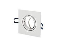 LEDOM Downlight alu. square white brushed adjustable