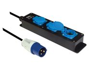 HEAVY-DUTY 3-WAY SOCKET OUTLET - CEE TO PIN EARTH - IP44