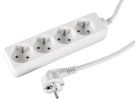 4-WAY SOCKET-OUTLET - 1.5 m CABLE - WHITE - FRENCH SOCKET