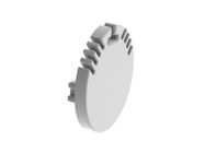 ALUMINIUM END CAP FOR ALU-ROUND LED PROFILE WITHOUT CABLE HOLE - SILVER