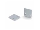 ANODIZED ALUMINIUM END CAP FOR SL15 FL PROFILE WITHOUT CABLE HOLE - SILVER