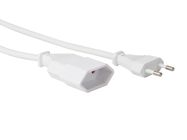 EXTENSION CABLE - 1.8 m - WHITE - 2G0.75 - CEE 7/16 "Europlug"+ C7