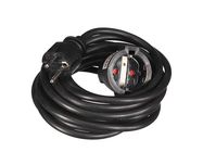 EXTENSION CABLE 5 m - BLACK - 3G1.5 - SCHUKO