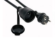 RUBBER EXTENSION CABLE - 5 m - BLACK - 3G2.5 - FRENCH SOCKET