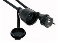 RUBBER EXTENSION CABLE - 10 m - BLACK  - 3G1.5 - FRENCH SOCKET