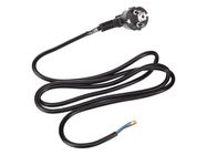 POWER CORD BLACK CEE 7/7 90 + LEADS TAILS L=1.5 m H05VV-F 3G0.75 mm▓