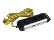 STANLEY - 3 - SOCKET OPEN OUTLETS "CORE" POWER BAR - SCHUKO