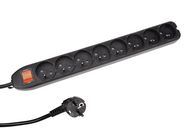 8-WAY SOCKET-OUTLET WITH SWITCH & OVERLOAD PROTECTION - BLACK - FRENCH SOCKET