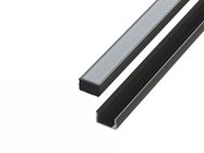 10 mm anodized aluminum profile, black anodized surface 2 meters + frosted cover