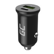 Green Cell Autoladegerät 38W GC PowerRide Nano38 mit USB-C USB-A Power Delivery und Ultra Charge Schnellladung