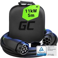 Green Cell GC Snap Type 2 EV Charging Cable 11kW 7m for Tesla Model Y 3 S X, VW ID.4, Kia EV6, Hyundai IONIQ 5, Ford Mach-E
