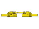 CONTACT PROTECTED INJECTION-MOULDED MEASURING LEAD 4mm 25cm / YELLOW (MLB-SH/WS 25/1)