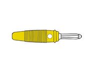 MATING CONNECTOR 4mm WITH TRANSVERSE HOLE AND SOLDERING END / YELLOW (BULA 30K)