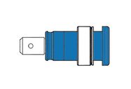 BUILT-IN SAFETY SOCKET 4mm, CONTACT PROTECTED / BLUE (SEB 2620-F6,3)