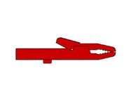 INSULATED CROCODILE CLIPS 4mm 25A / RED (AK 2 S)