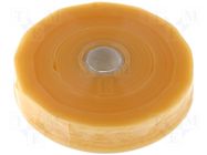 Tape: adhesive; translucent; Max mat.thick: 0.25mm; W: 25mm; reel HELLERMANNTYTON