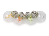 FILAMENT LIGHT BULB SET - G45 - CLEAR GLASS - 4 pcs - RED - GREEN - BLUE - ORANGE