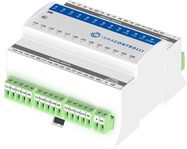 Multiprotocol I/O module made for monitoring with 24 digital inputs BACnet, and Modbus protocols