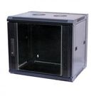 Commutation cabinet 19" wall mounted 7U 540x400x300mm (anthracite, not assembled, glass doors)