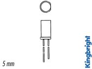 5mm FLAT-TOP LED LAMP YELLOW DIFFUSED