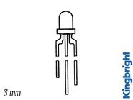 L-115WEGW LED 3mm RED/GREEN WHITE DIFFUSED 50mcd