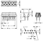 Straight pin header 6P-143-82-214