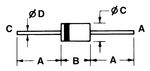 Schottky diode 15mA 70V DO-35-170-08-220