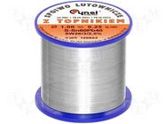 Tin; lead-based; Sn60Pb40; 1mm; 0.25kg; reel; 190°C; 2.5%; Flux: SW26 CYNEL