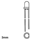 LED 3mm GREEN DIFFUSED - 20mcd