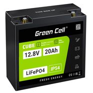 Green Cell CUBE LiFePO4 20Ah 12.8V 256Wh Lithium Iron Phosphate Battery for Tractor, Lawnmower, Electric Vehicles