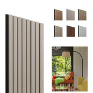 Acoustic wallpanel Ash-Black, 1250 x 300mm, 8 lamella 10 x 27mm, felt 8mm (4pcs)