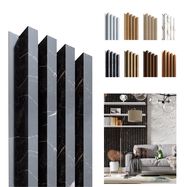 Deco wallpanel Black marble-Black marble, 1250 x 159mm, 4 lamella 20 x 30mm, HDF 3.2mm (4pcs)