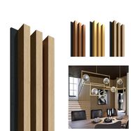 Acoustic wallpanel Oak-Black, 1250 x 131mm, 3 lamella 10 x 27mm, felt 8mm (4pcs)
